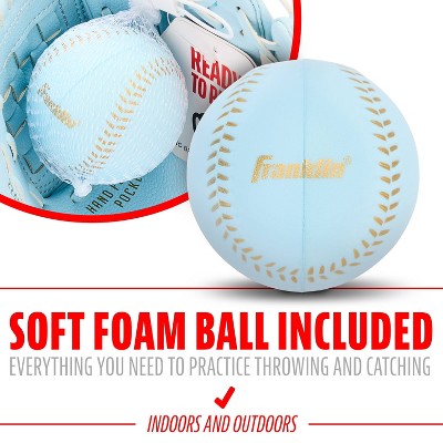 Franklin Sports 9" T Ball Glove with Ball Right Handed Thrower - Carolina Blue
