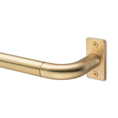 36"-66" French Curtain Rod Antique Brass - Threshold (LOCAL PICKUP ONLY)