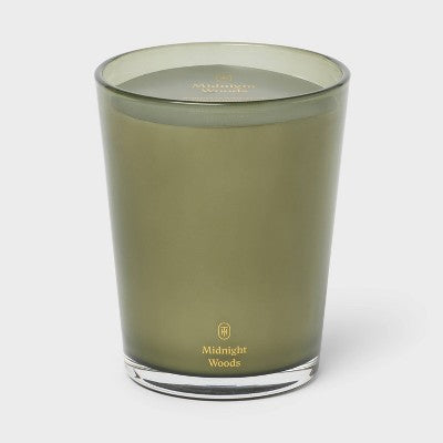 Glass Midnight Woods Jar Candle Green 35.8oz - Threshold