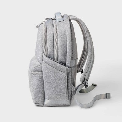 14L Faux Neoprene Backpack - All In Motion Heather Gray: High School 16" Laptop