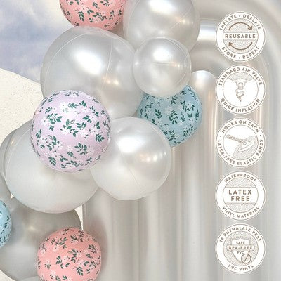 Minnidip 5ct Balloon Garland Floral Print