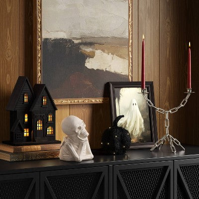 Large Wooden Halloween Haunted House - Threshold