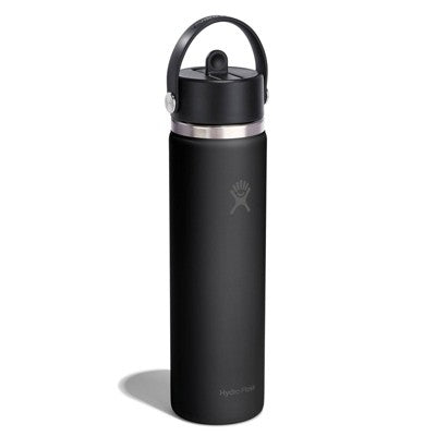 Hydro Flask 24 fl oz Stainless Steel Wide Mouth Flex Straw Water Bottle - Black