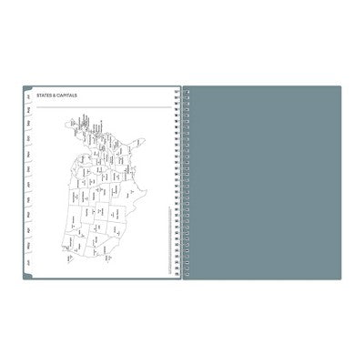 Blue Sky 2024-25 Weekly/Monthly Planner 11"x8.5" Wirebound Seaglass: Agenda, Adult Stationery, July-June Calendar