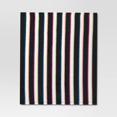 Boardwalk Striped Plush Throw Blanket - Room Essentials