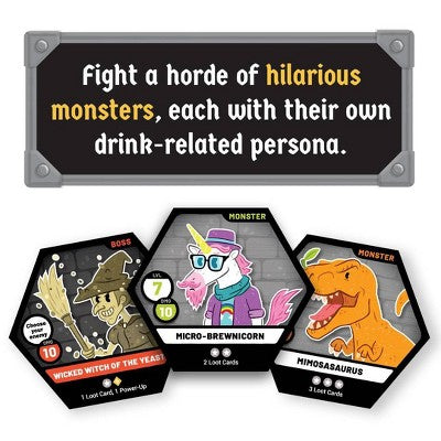 Rollacrit Heroes of Barcadia Base Game Board Game: Creative Thinking Party Game for 2-6 Players, Includes Tokens & Tiles