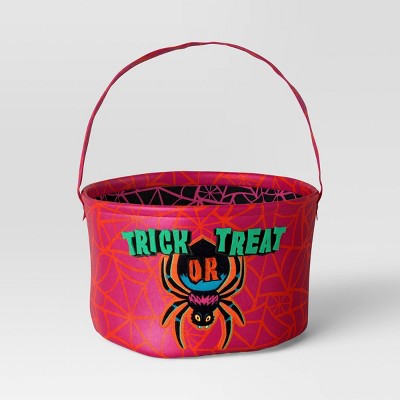 7.5" Halloween Trick or Treat Fabric Basket - Hyde and EEK! Boutique
