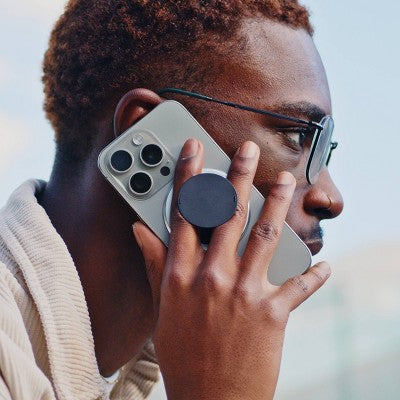 ohsnap! Snap Grip Luxe Magnetic Phone Grip Fits Any Phone - Pure Silver