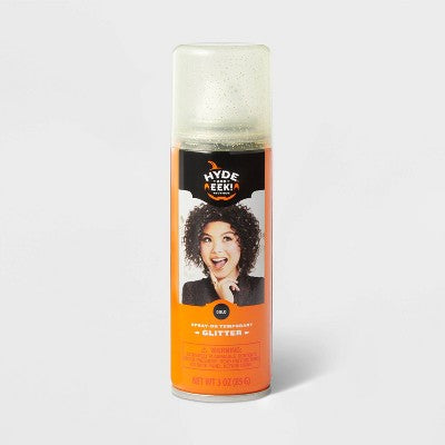 3oz Gold Spray-On Temporary Halloween Hair and Body Glitter - Hyde & EEK! Boutique: Easy Cleanup, Ages 13+