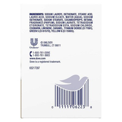 Dove Beauty Bar Soap - Warm Vanilla and Sweet Cream - 3.75oz/4pk: Paraben-Free, Sulfate-Free, Vegan, Moisturizing