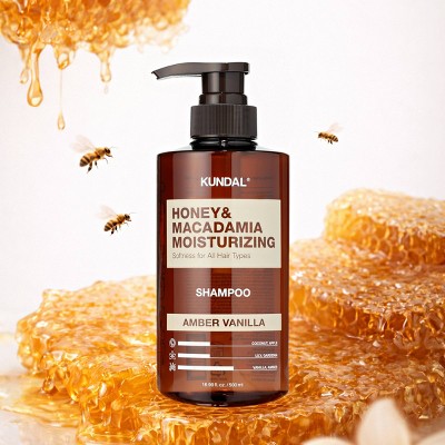 KUNDAL Honey & Macadamia Moisturizing Shampoo - Amber Vanilla - 16.90 fl oz