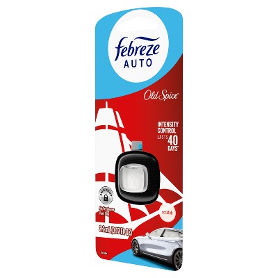 Febreze Car Auto Old Spice: Phthalate-Free Car Vent Clip Freshener, Adjustable Scent, Disposable, 40-Day Duration