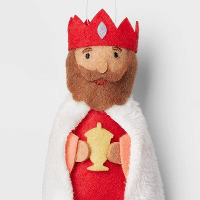 Fabric Wise Man with Red Crown Christmas Tree Ornament - Wondershop