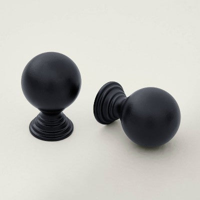Traditional Cabinet Knobs Matte Black (Set of 2) - Hearth & Hand with Magnolia