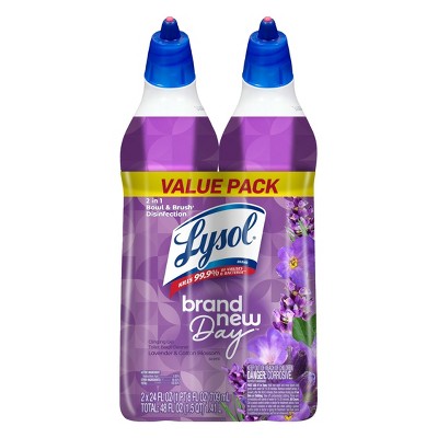 Lysol Lavender Liquid Toilet Bowl Cleaner - 48 fl oz/2ct
