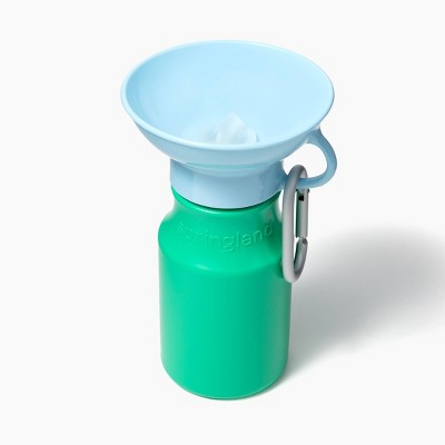 Springland 15 fl oz Mini Travel Dog Water Bottle - Green/Sky Blue