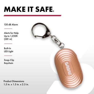 Sabre 2-in-1 Personal Alarm Light Rose Gold