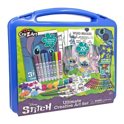 Disney Stich Ultimate Craft Art Set 70pc: Drawing & Coloring Kit with Paint, Markers, Crayons, Brushes