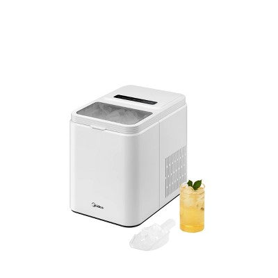 Midea Ice Maker Countertop, Bullet Ice, 26 lbs Daily Production, 2 Ice Sizes, White