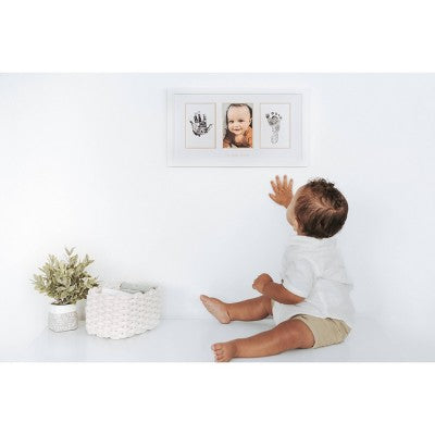 Pearhead 4" x 6" Babyprints Photo Frame and Clean-Touch Ink Pad Kit - White