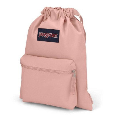 JanSport Draw Sack Drawstring Bag - Misty Rose: Lightweight Dobby Material