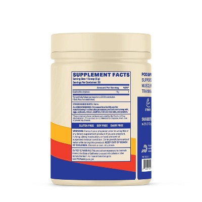 Podium Nutrition Creatine Monohydrate Energy Drink - Unflavored - 8.82oz/50 Servings
