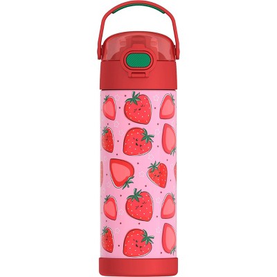 Thermos 16oz Stainless Steel FUNtainer Water Bottle - Strawberry Smiles