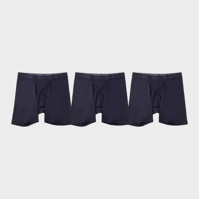 Pair of Thieves Men's Quick Dry Long Leg Boxer Briefs 3pk - Black M
