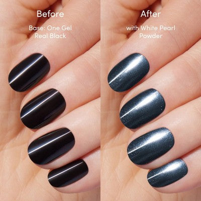 Dashing Diva Chrome Powder - White Pearl - 1.5gm: Vegan, Fake Nails, Duochrome Finish