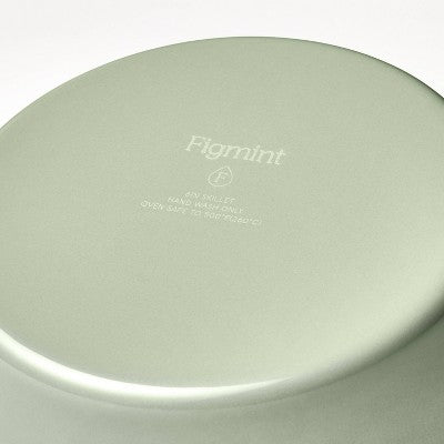 6" Enameled Cast Iron Skillet Sage Green - Figmint: Even-Heating, Oven-Safe, Nonstick, Induction Compatible