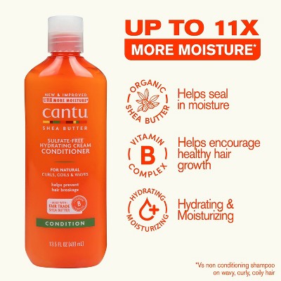 Cantu Shea Butter Hydrating Cream Conditioner - 13.5 fl oz: Sulfate-Free, Vegan, Daily Use, Dry Hair