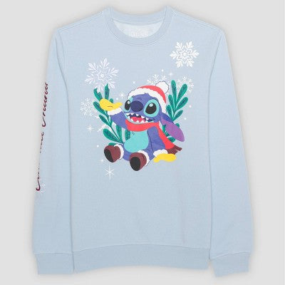 Mens Lilo & Stitch Ohana Fleece Sweatshirt - Blue M