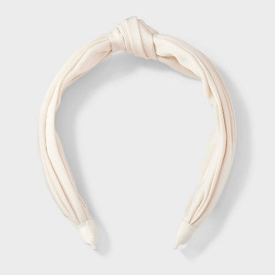 Satin Top Knot Headband - A New Day Cream
