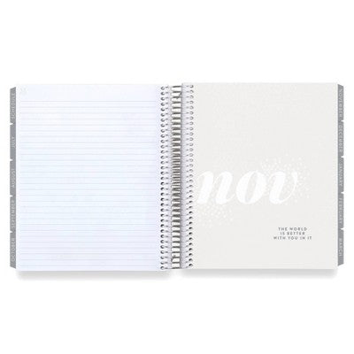 erin condren July 2024 June 2025 Academic Planner 7"x9" Colorblock Circles Coral