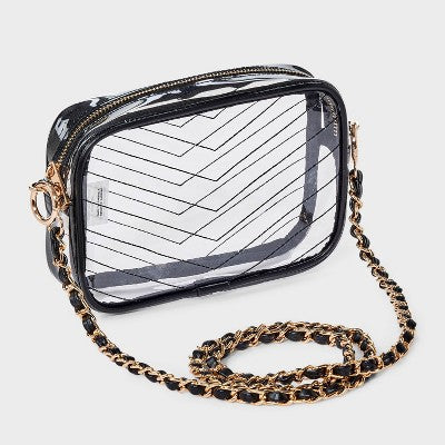 Quilted Camera Crossbody Bag - A New Day Clear