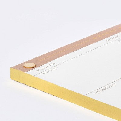 52 Page Special Rule Weekly Tear Off Planner 10" x 7.5" Mauve - Threshold: Journal, Notebook, Office Supplies, Stationery