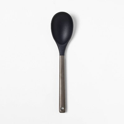 Silicone/Stainless Steel Spoon Matte Black - Figmint