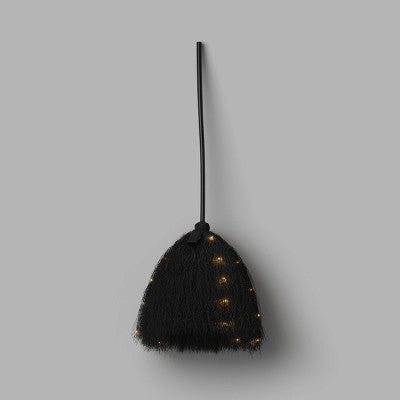 Lit Halloween Witch's Broom - Threshold (LOCAL PICKUP ONLY)