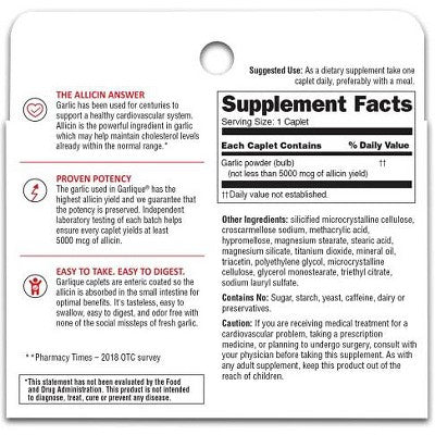 Garlique Cholesterol'S Natural Enemy Caplet 60 Count