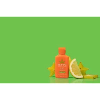 Hempz Yuzu and Starfruit Herbal Body Moisturizer Fruit - SPF 30 - 2.25 fl oz