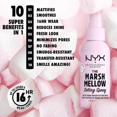 NYX Professional Makeup Long Lasting Setting Spray - Marshmallow Scented - 2.03 fl oz