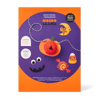 Halloween Pom Characters Garland Craft Kit - Mondo Llama