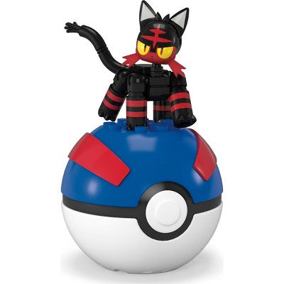 MEGA Pokemon Litten Building Toy Kit Poseable Action Figure 32pc