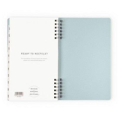Altitude Supplies 5"x8" Weekly and Monthly Planner, July 2025 to June 2026, Seafoam Blue Arch