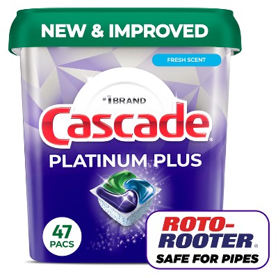 Cascade Free & Clear Pods Dishwasher Detergents - Lemon Essence - 47ct