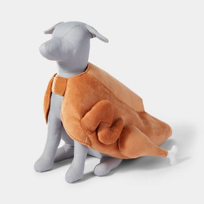 Turkey Full Body Halloween Dog Costume with Turkey Leg Toy - M - Boots & Barkley (LOCAL PICKUP ONLY)