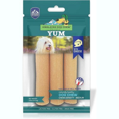 Himalayan Dog Chew Yak Cheese Dog Chews - Yum Cheese - 3 Stick