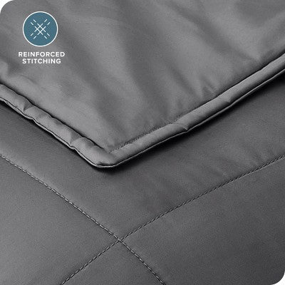 30 lb 80" x 87" Weighted Blanket Cotton Grey by Bare Home (LOCAL PICKUP ONLY)