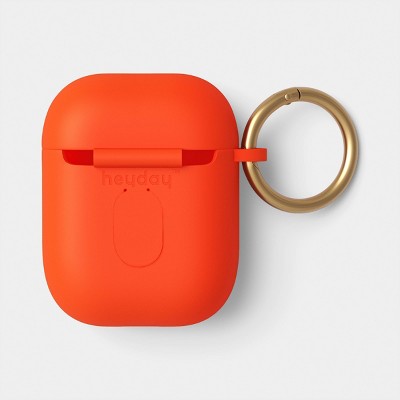 AirPods (1/2 Generation) Silicone Case with Clip - heyday Poppy Orange