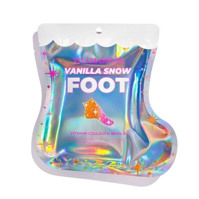 Vitamasques Stocking Stuffer Vanilla Snow Moisturizing Foot Mask - 0.54 fl oz